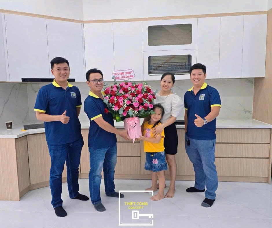 MẪU TỦ BẾP + ĐÁ BẾP TẠI CUONG'S HOUSE 2025