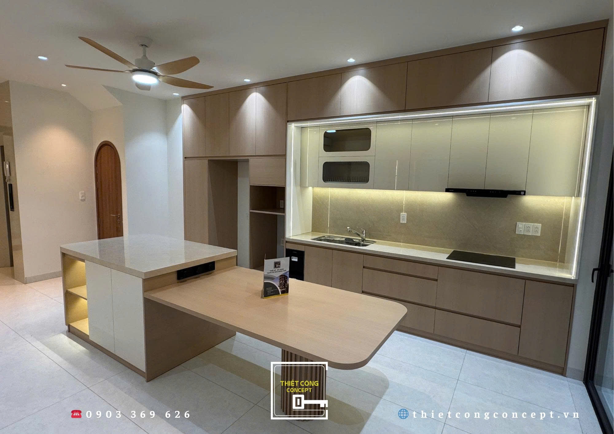 MẪU TỦ BẾP + ĐÁ BẾP TẠI HOANG'S HOUSE 2025