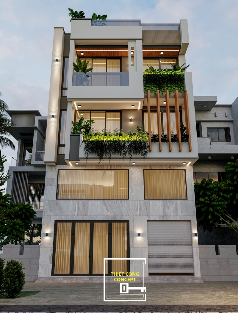 MẪU THIẾT KẾ NHÀ PHỐ PHONG CÁCH HIỆN ĐẠI Q'HOUSE - QUẬN 7 T04/2025