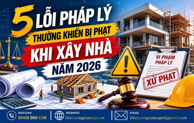5 Lỗi Pháp Lý Thường Khiến Gia Chủ Bị Phạt Khi Xây Nhà Năm 2026