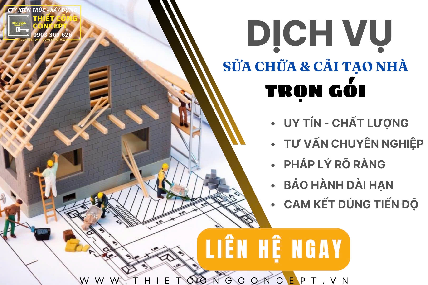 DỊCH VỤ SỬA CHỮA & CẢI TẠO NHÀ TRỌN GÓI