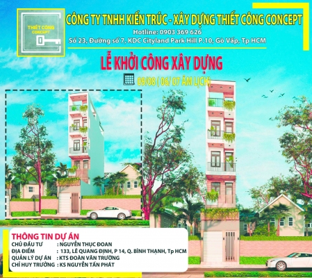 LỄ KHỞI CÔNG - CÔNG TRÌNH NHÀ PHỐ RIÊNG LẺ - QUẬN BÌNH THẠNH