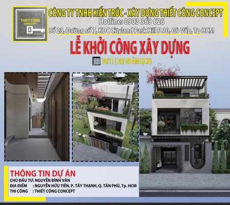 LỄ KHỞI CÔNG V’S HOUSE 2025 – THÊM MỘT DẤU ẤN MỚI CỦA THIẾT CÔNG CONCEPT